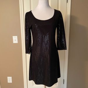 Disco ball sequin 3/4 sleeve dress